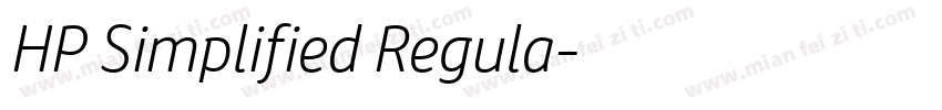 HP Simplified Regula字体转换